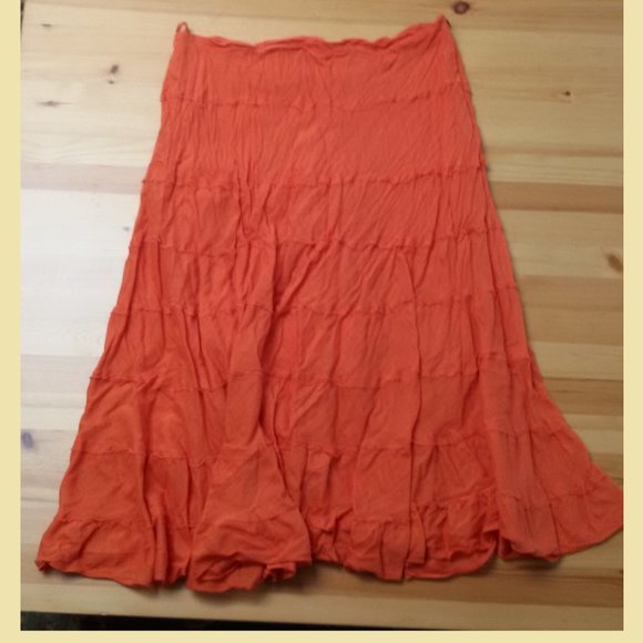 Orsay Orange Skirt Sz L EUR 40 - Picture 1 of 4